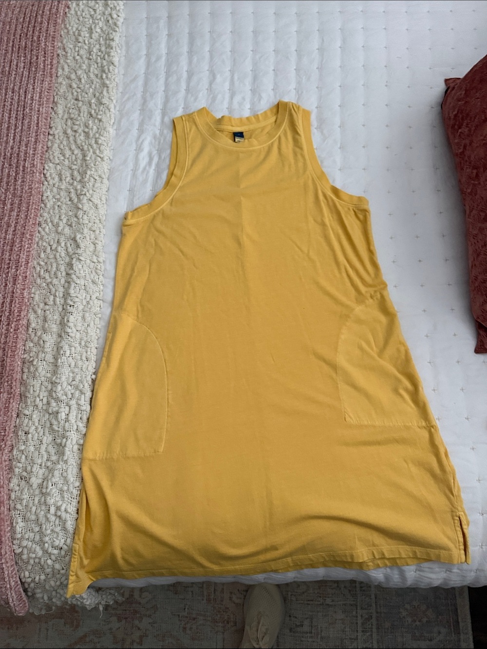 Old Navy Mustard Yellow Sleeveless Tank Shift Dress